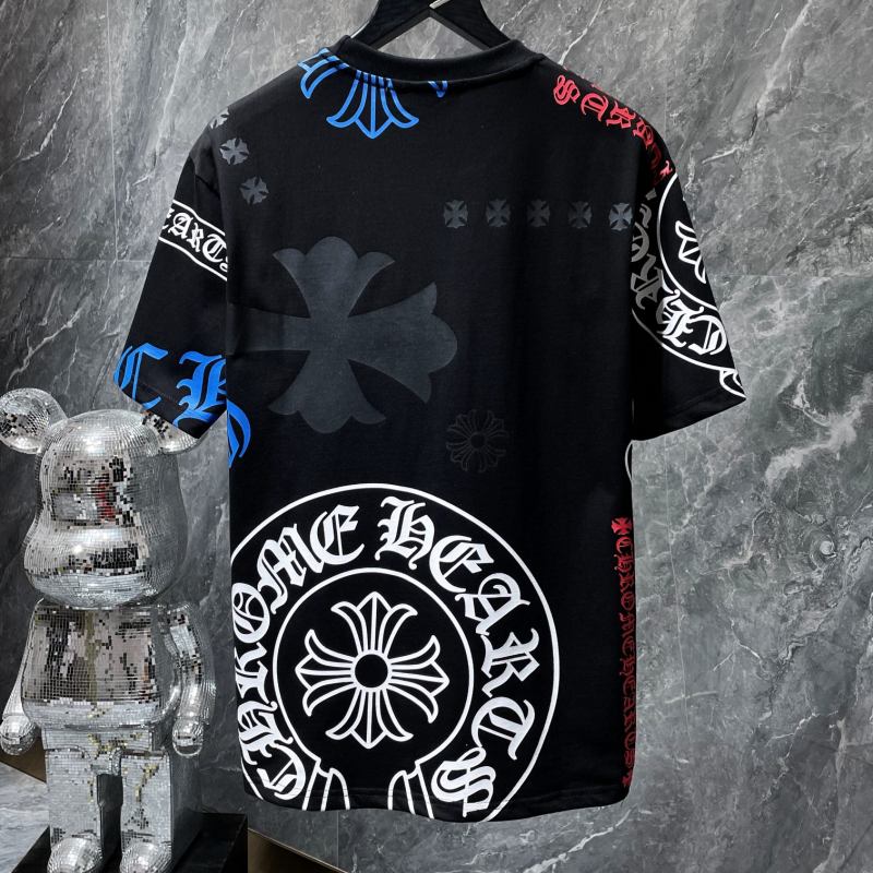 Chrome Hearts Multicolor Allover Graffiti Print Tee – Black / White