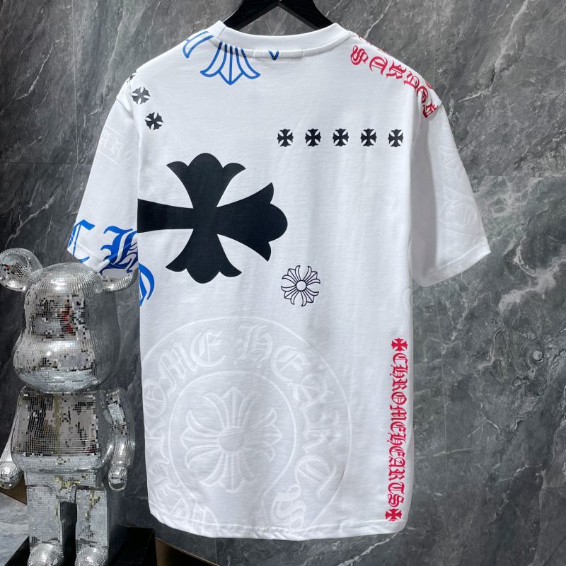Chrome Hearts Multicolor Allover Graffiti Print Tee – Black / White
