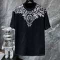 Chrome Hearts Paisley Shoulder Cross Graphic Tee – Black / White
