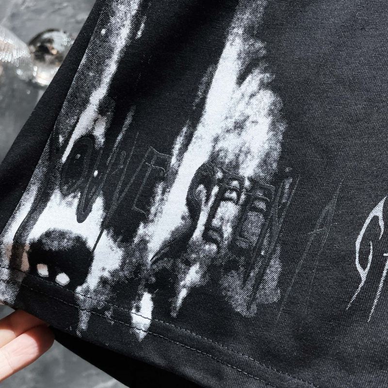 Chrome Hearts Paint Splash Heart Fleur Cross Graphic Tee – Black / White