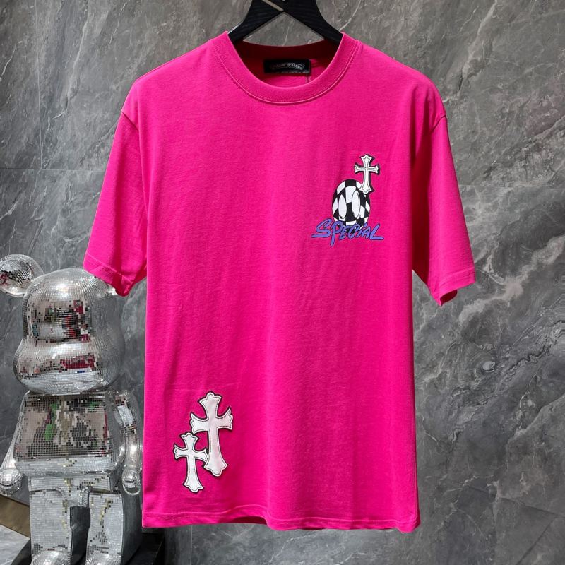 Chrome Hearts x Matty Boy Checkerboard Smiley Spider Web Tee – Rose Red