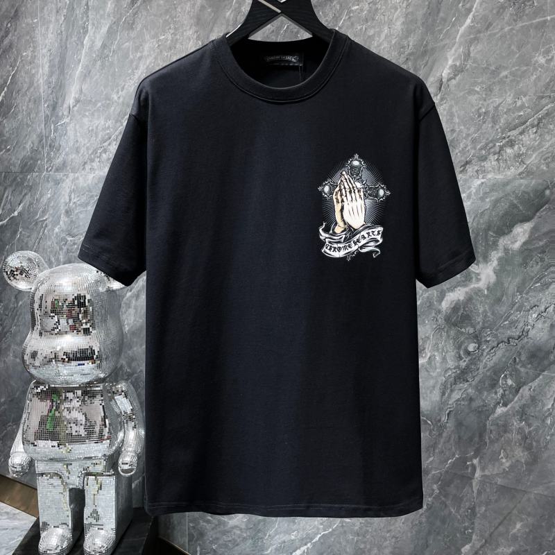 Chrome Hearts Praying Hands Cross Radiant Graphic Tee – Black / White