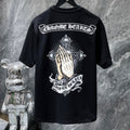 Chrome Hearts Praying Hands Cross Radiant Graphic Tee – Black / White