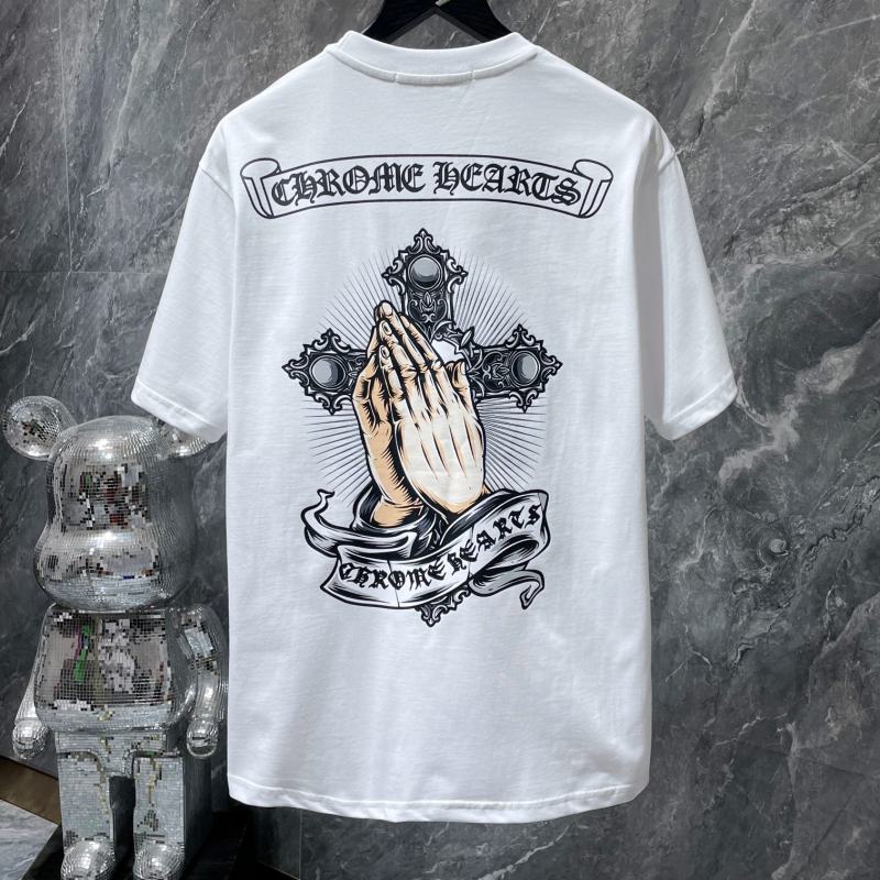 Chrome Hearts Praying Hands Cross Radiant Graphic Tee – Black / White