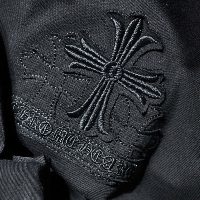 Chrome Hearts Triple Cross Embroidered Graphic Tee – Black / Gray
