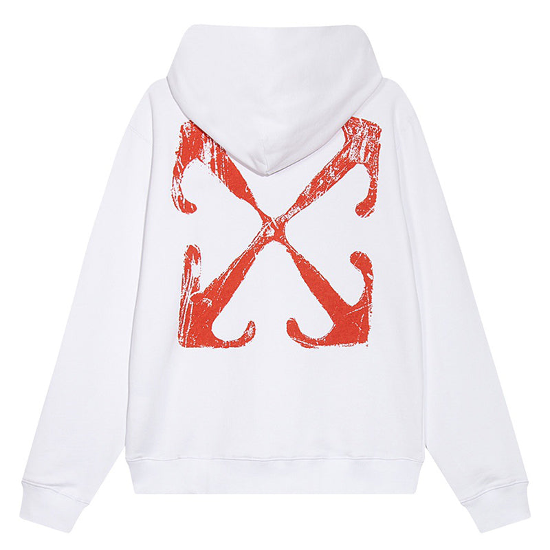 OFF WHITE Scratch Arrow Hoodie – Black & White