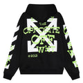 OFF WHITE Liquid Paint Spray Paint Arrow Hoodie – Black & White