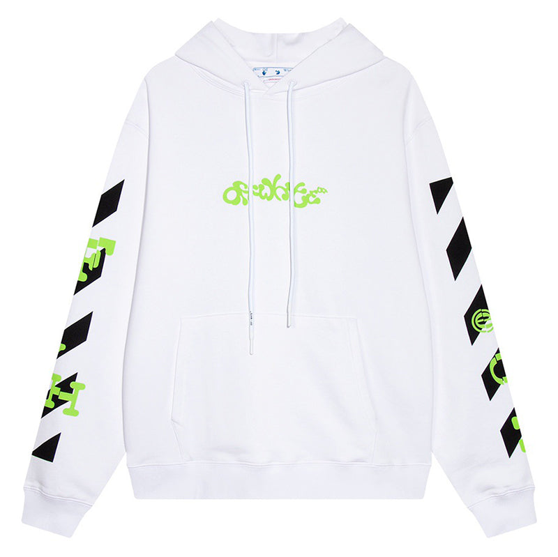 OFF WHITE Liquid Paint Spray Paint Arrow Hoodie – Black & White