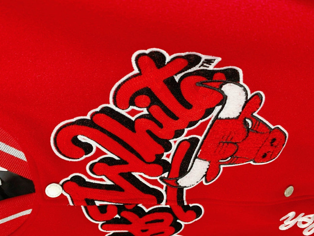 OFF-WHITE x NBA Chicago Bulls Varsity Jacket