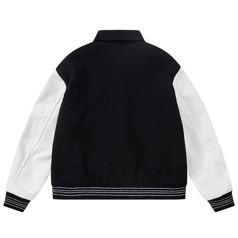 AMIRI Bone Embroidered Baseball Jacket – Loose Fit Streetwear