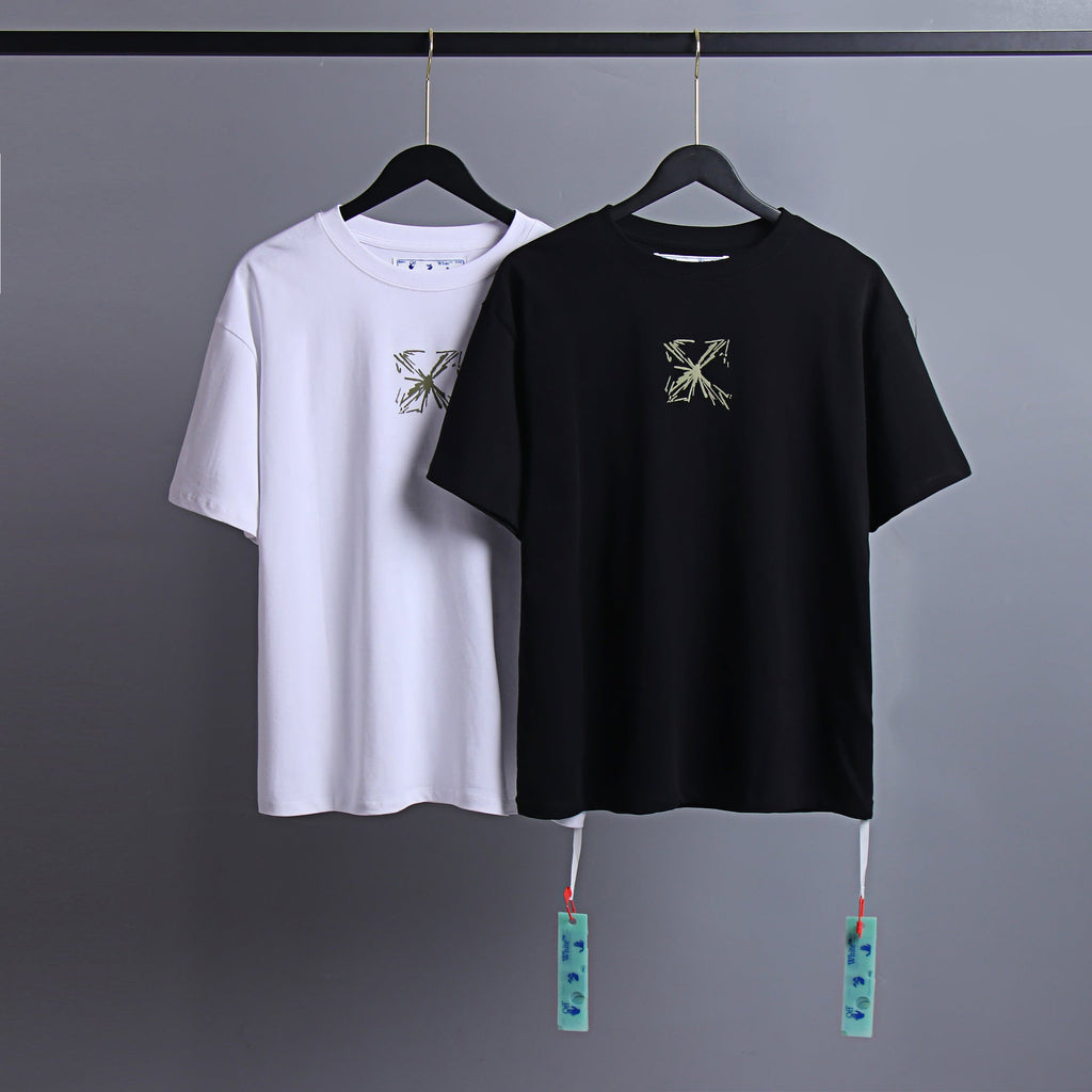 OFF-WHITE "WHT" Brushstroke Arrow Graphic T-Shirt