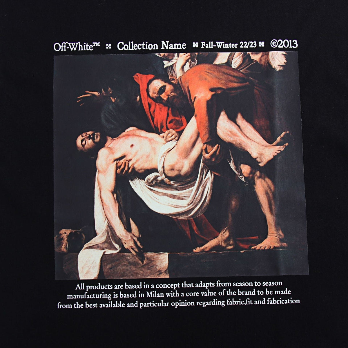 OFF-WHITE Caravaggio "Entombment" Baroque Art Graphic T-Shirt
