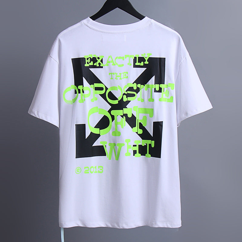 OFF-WHITE "Exactly The Opposite" Neon Arrow Graphic T-Shirt