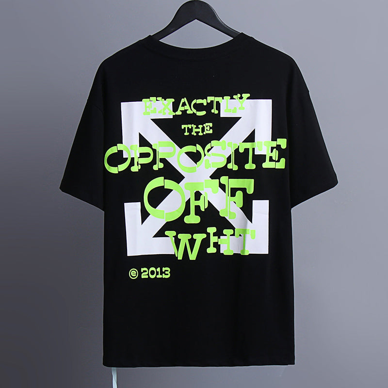OFF-WHITE "Exactly The Opposite" Neon Arrow Graphic T-Shirt