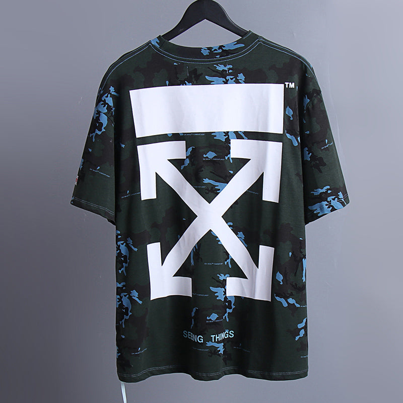 OFF-WHITE "Seeing Things" Camo Arrow Graphic T-Shirt