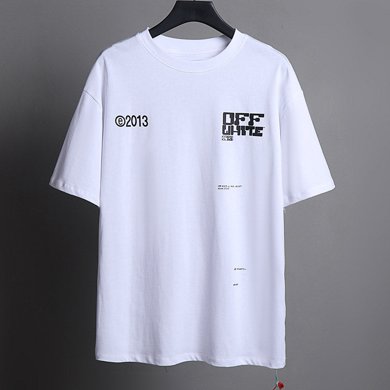 Off-White Alphabet Arrow Pattern T-Shirt (White/Black)