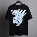 Off-White Flame Skull Pattern T-Shirt