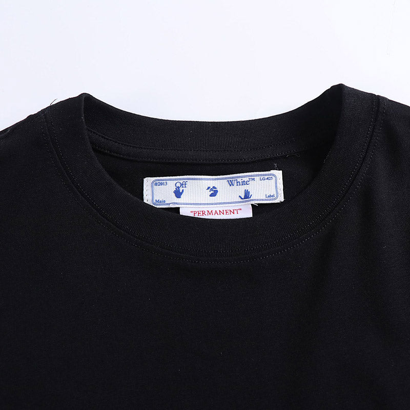 Off-White Color Block Arrow Pattern T-Shirt