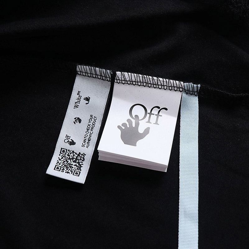 Off-White Color Block Arrow Pattern T-Shirt