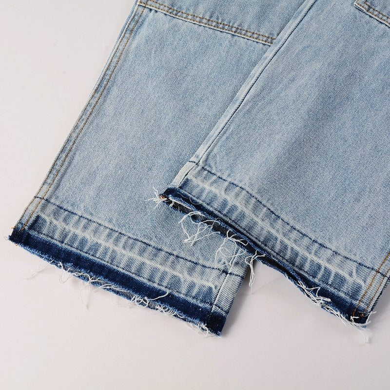 AMIRI Loose Fit Distressed Jeans – Full Length Denim