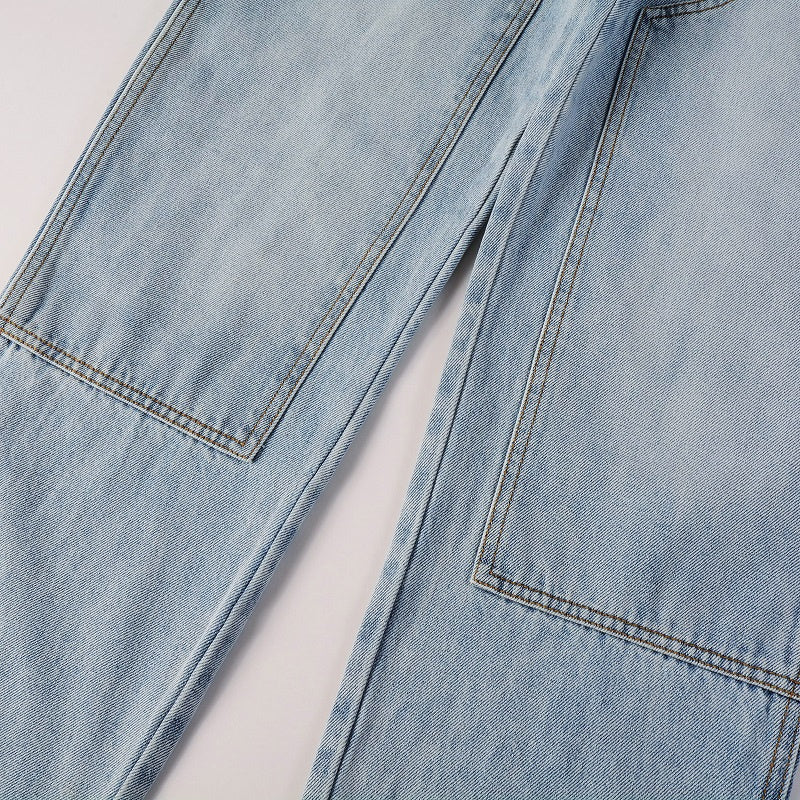 AMIRI Loose Fit Distressed Jeans – Full Length Denim