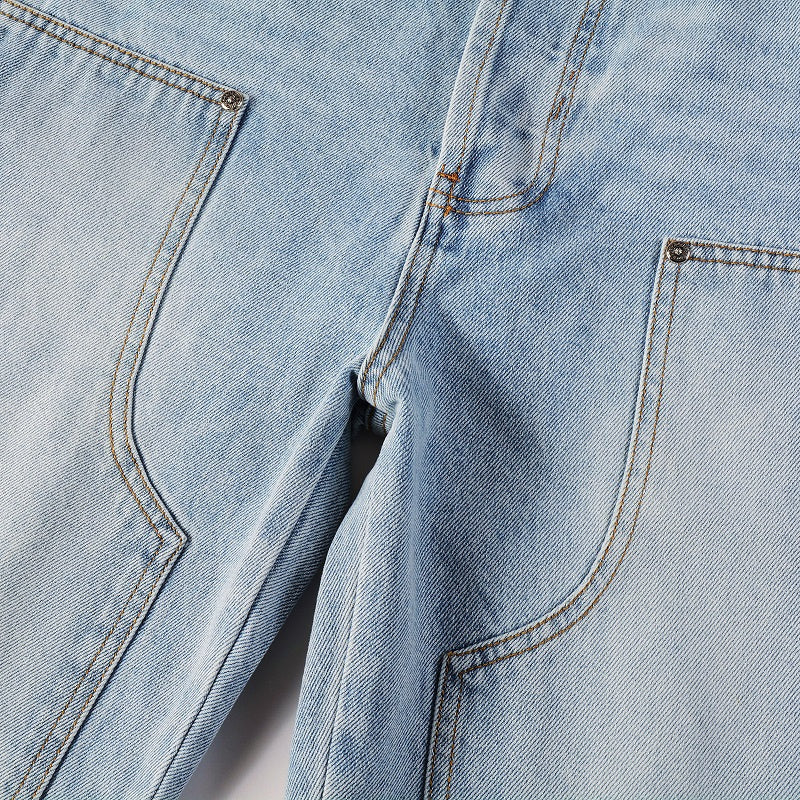 AMIRI Loose Fit Distressed Jeans – Full Length Denim