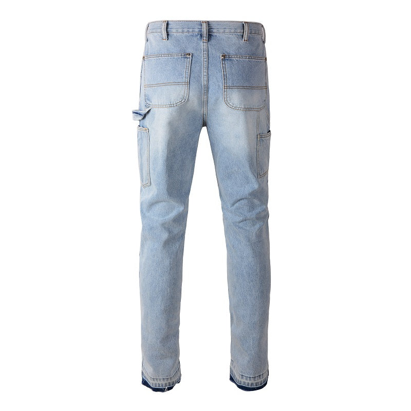 AMIRI Loose Fit Distressed Jeans – Full Length Denim