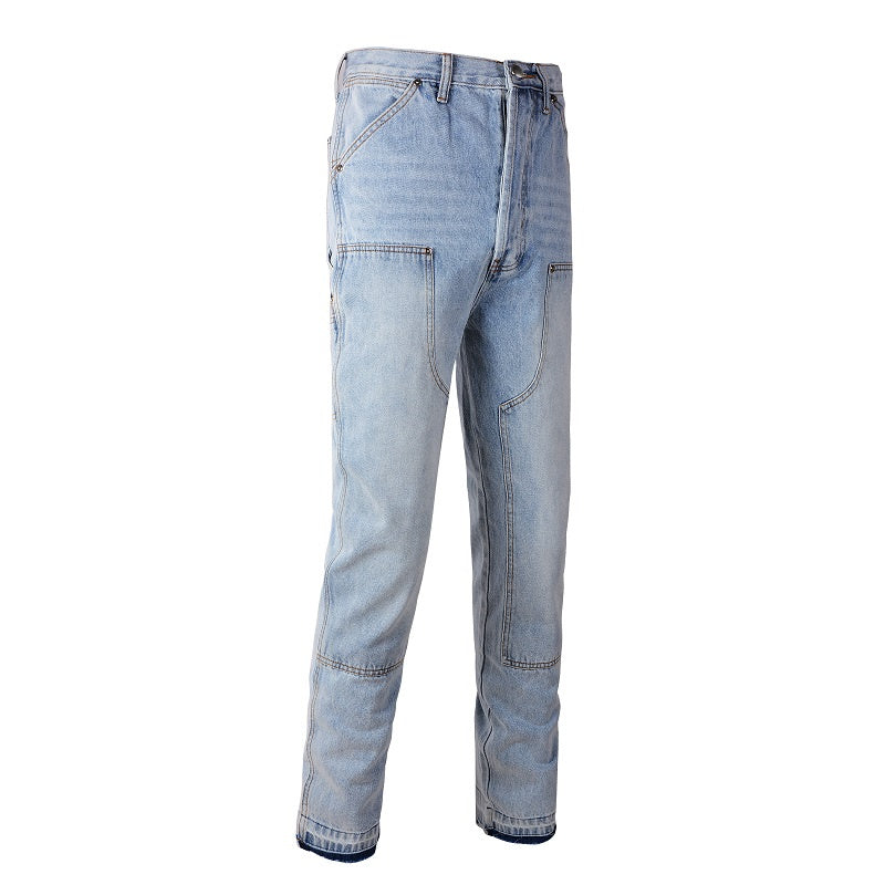 AMIRI Loose Fit Distressed Jeans – Full Length Denim