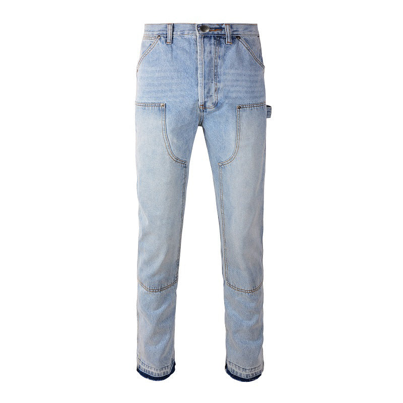 AMIRI Loose Fit Distressed Jeans – Full Length Denim