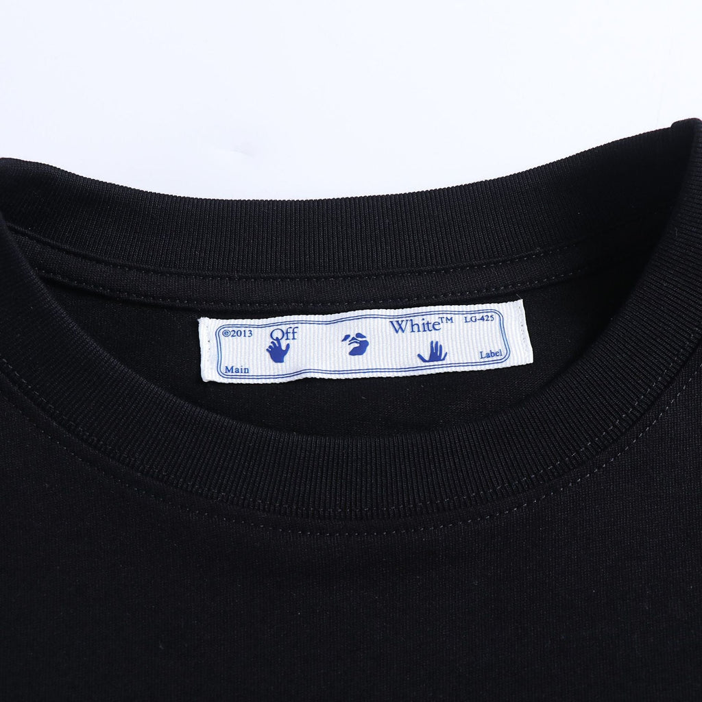 OFF-WHITE "No Fear" Flame Gothic Graphic T-Shirt