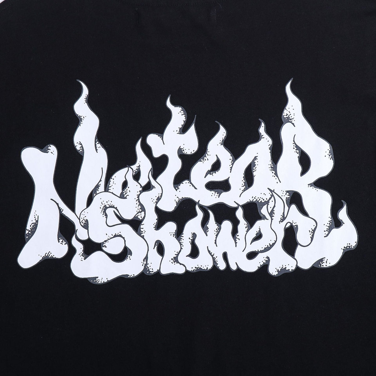 OFF-WHITE "No Fear" Flame Gothic Graphic T-Shirt