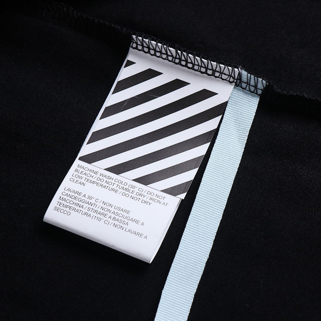 OFF-WHITE "No Fear" Flame Gothic Graphic T-Shirt
