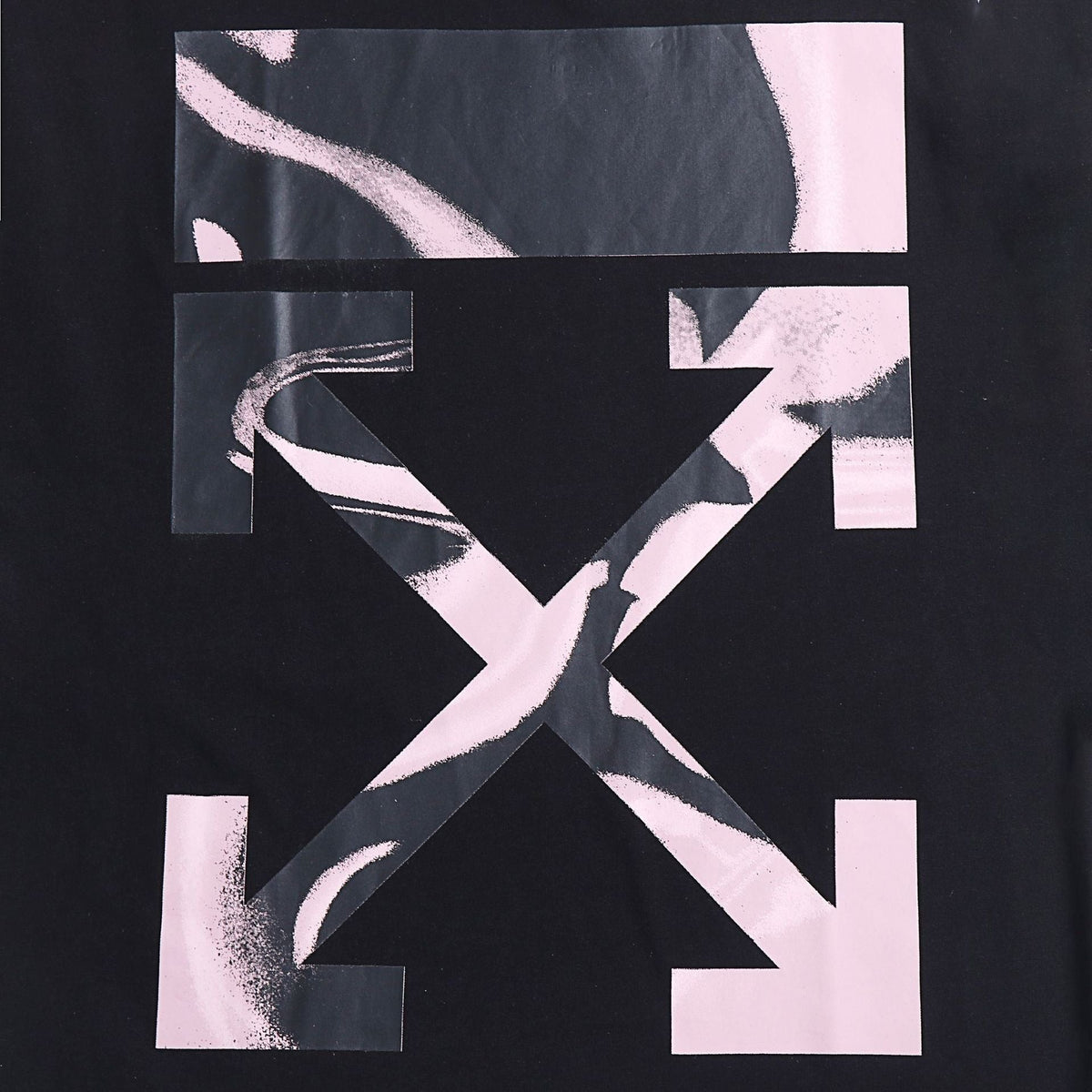 OFF-WHITE Pink Brushstroke Arrow Graphic T-Shirt
