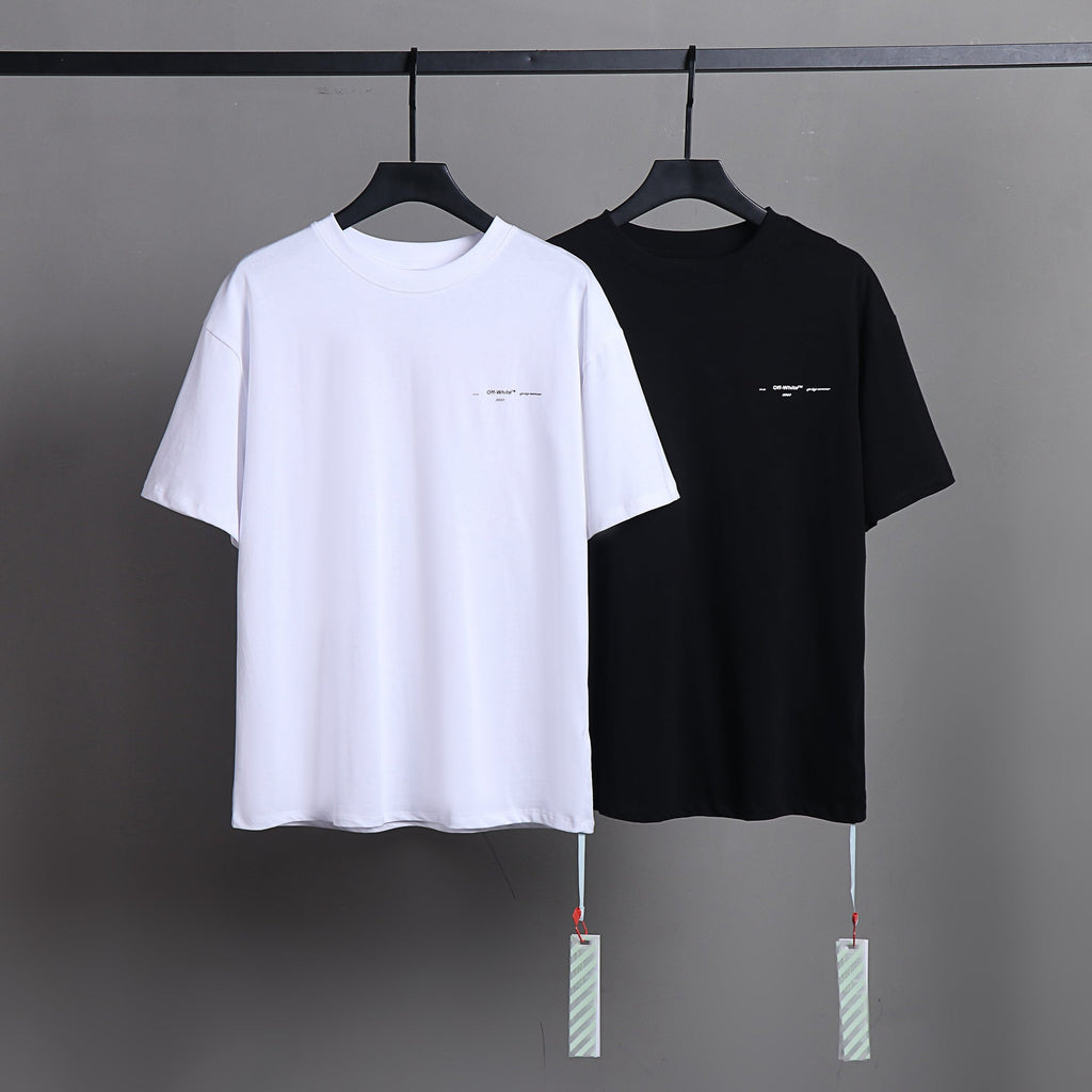 OFF-WHITE Pink Brushstroke Arrow Graphic T-Shirt
