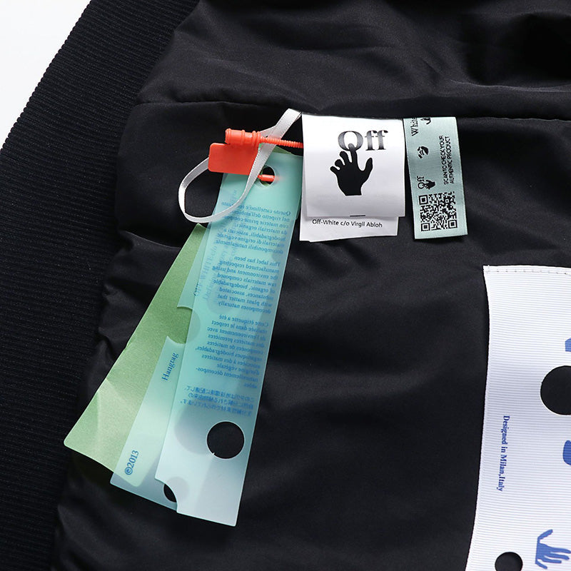 OFF WHITE Baseball Jacket – Classic Streetwear Edition