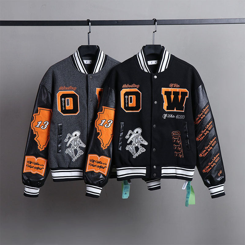 OFF WHITE Baseball Jacket – Oversized Urban Essential