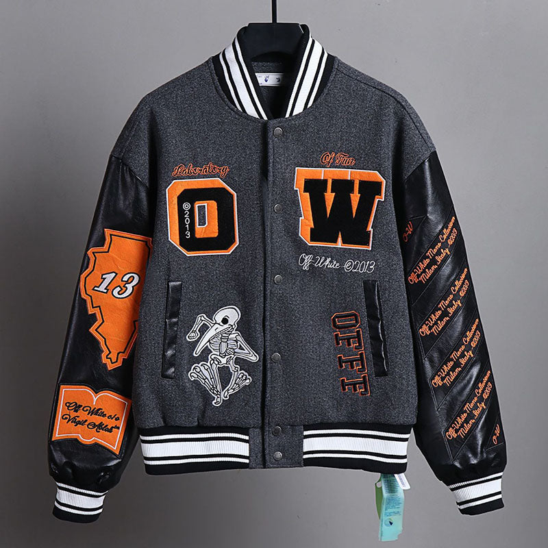 OFF WHITE Baseball Jacket – Oversized Urban Essential