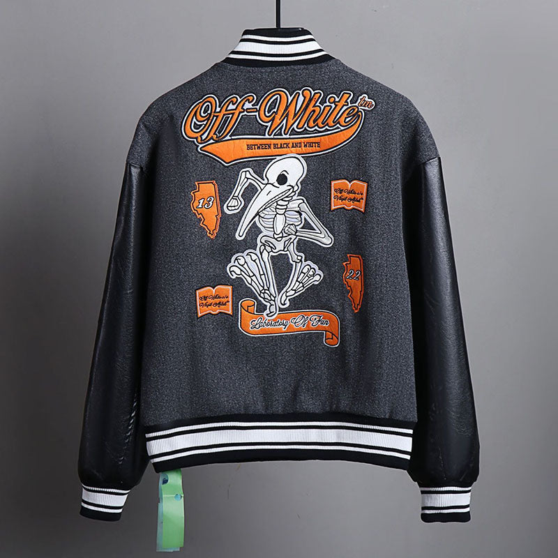 OFF WHITE Baseball Jacket – Oversized Urban Essential
