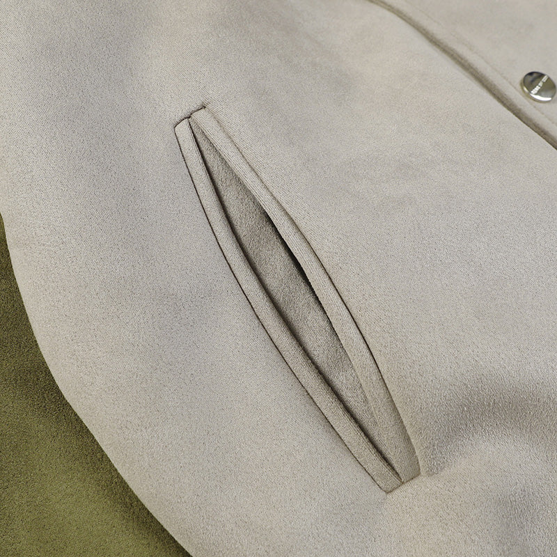 Fear Of God 6th Collection Varsity Bomber Jacket – Gray Green / Black & Apricot / Black