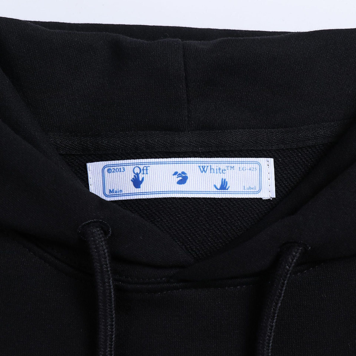Off-White Outline Diagonal Stripe Hoodie – Pullover Fleece