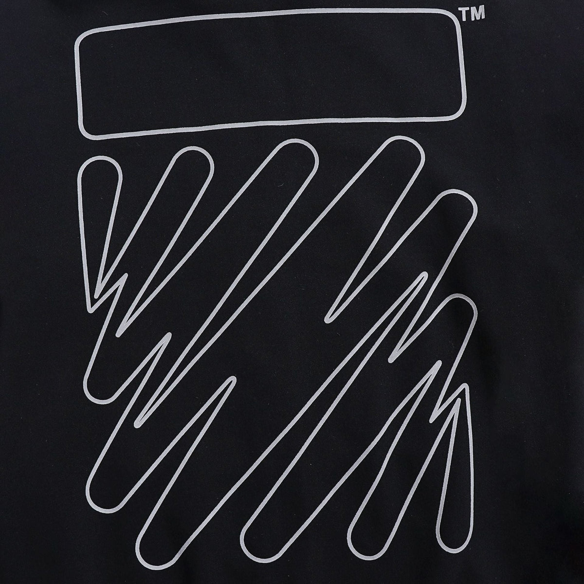 Off-White Outline Diagonal Stripe Zip Hoodie – Black Fleece