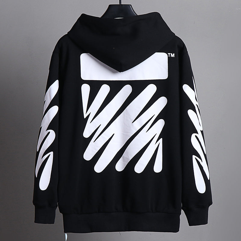 Off-White Zip-Up Hoodie — 100% Cotton Fleece