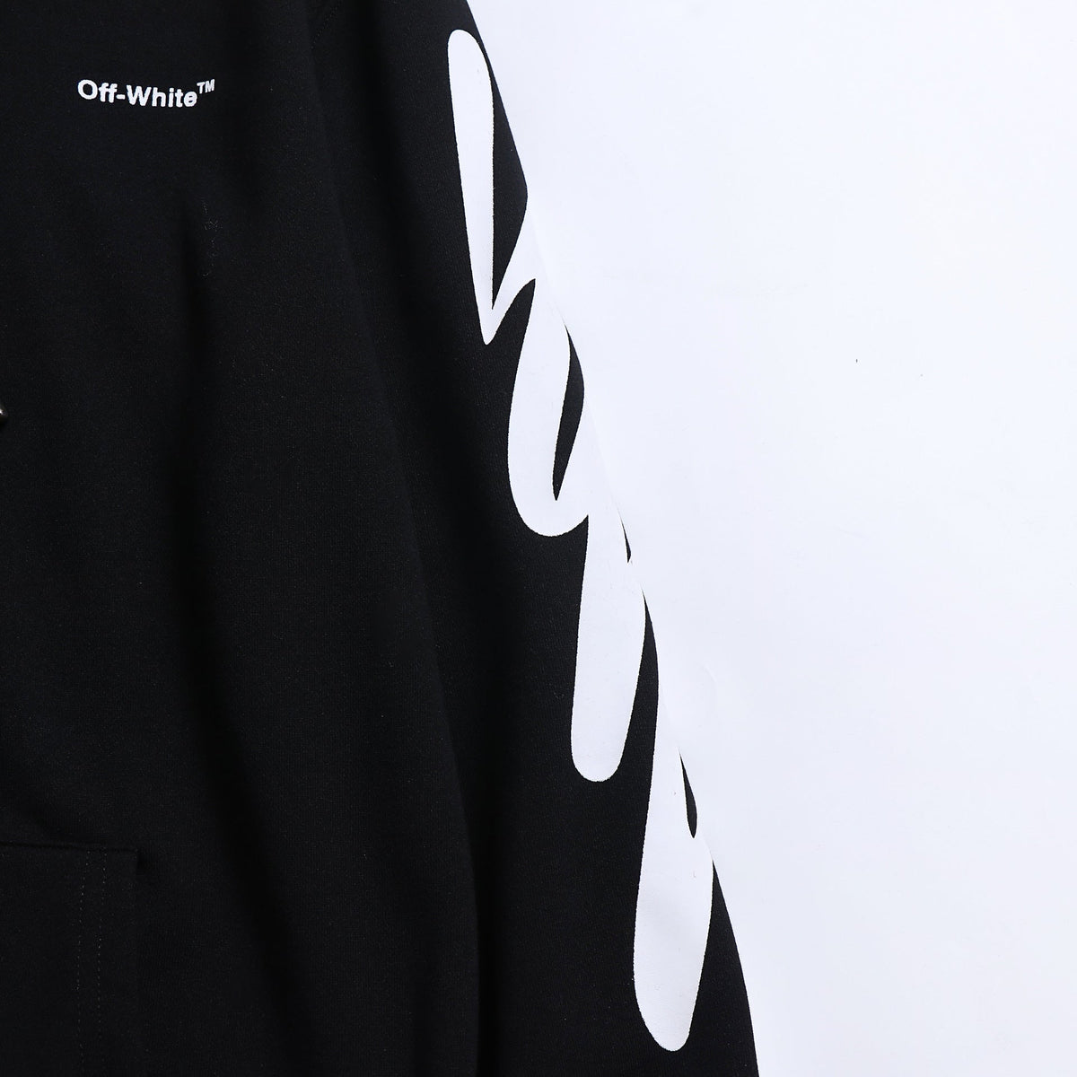Off-White Zip-Up Hoodie — 100% Cotton Fleece