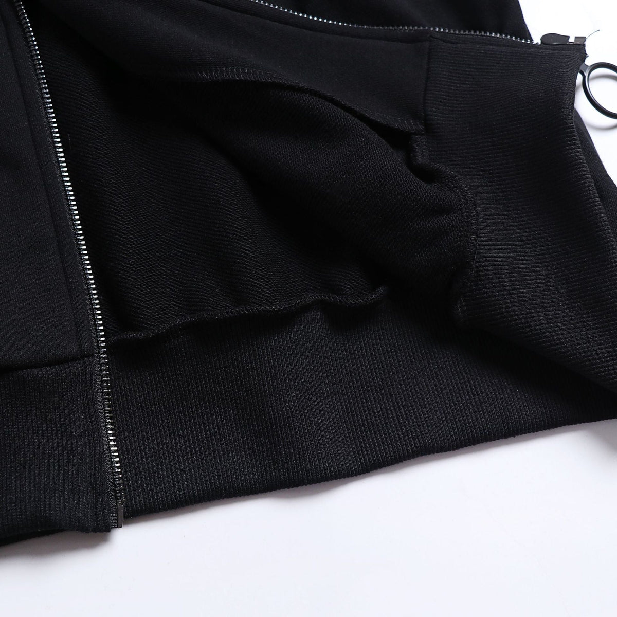 Off-White Zip-Up Hoodie — 100% Cotton Fleece