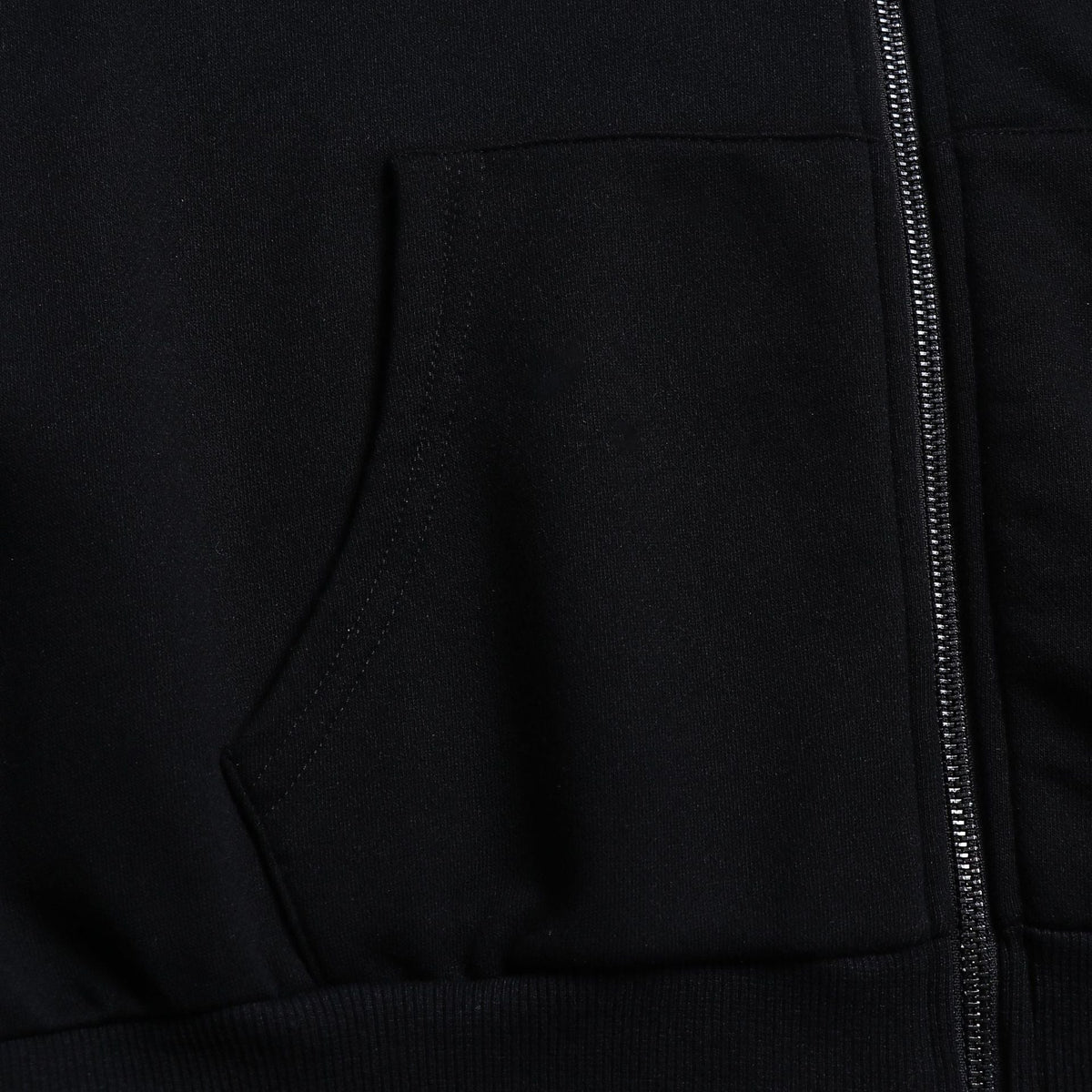 Off-White Zip-Up Hoodie — 100% Cotton Fleece