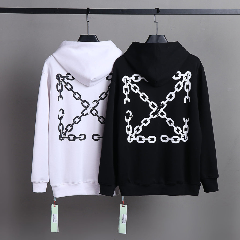 Off-White Chain Arrow Hoodie – Pullover Fleece