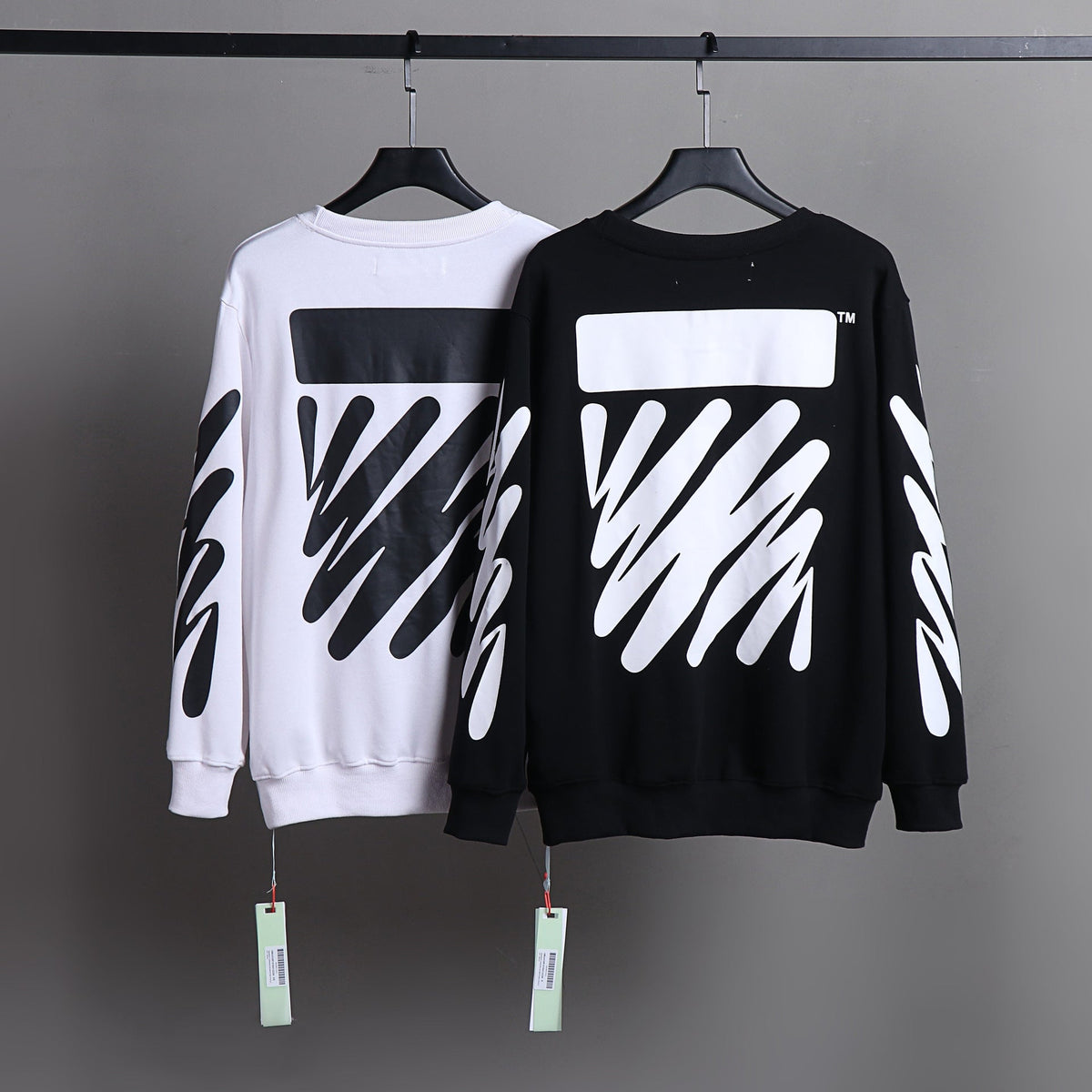 Off-White Oversized Fleece Crewneck Sweatshirt