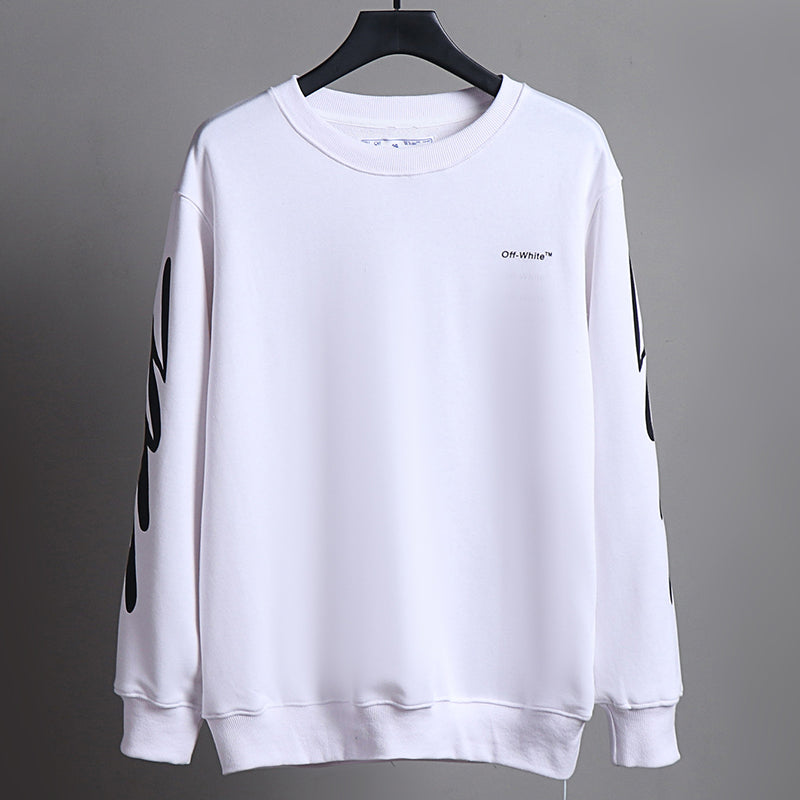 Off-White Oversized Fleece Crewneck Sweatshirt