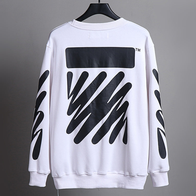 Off-White Oversized Fleece Crewneck Sweatshirt