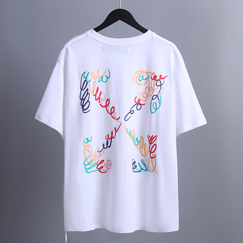OFF-WHITE "Multicolor Scribble" Arrow Graphic T-Shirt